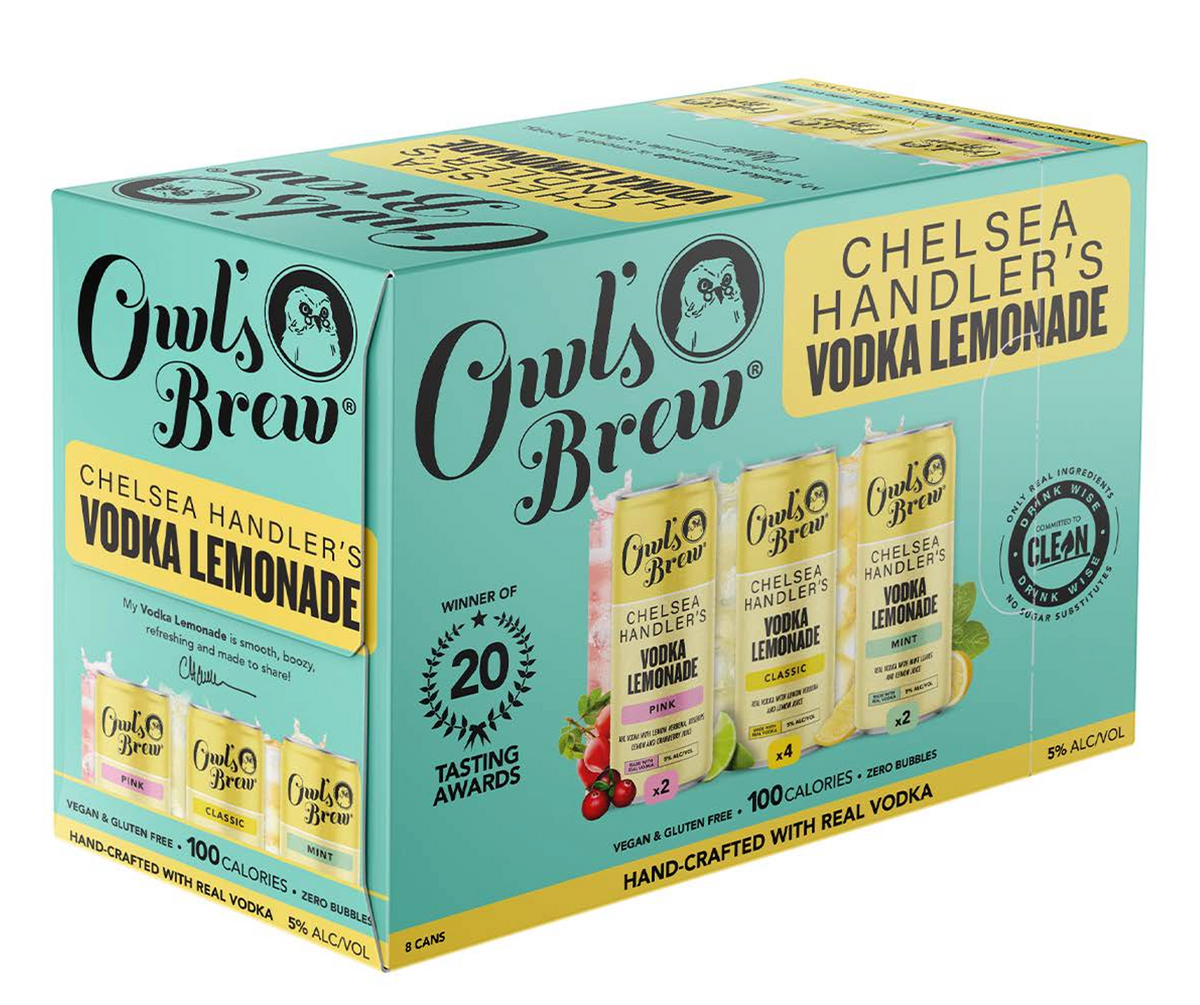 Chelsea Handler Vodka Lemonade Variety 8pk 12oz 2 Classic, 2 Mint, 2 Pink