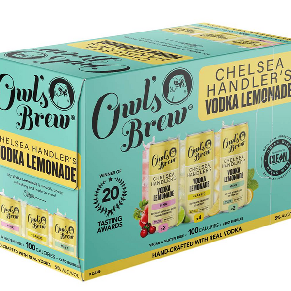 Chelsea Handler Vodka Lemonade Variety 8pk 12oz 2 Classic, 2 Mint, 2 Pink
